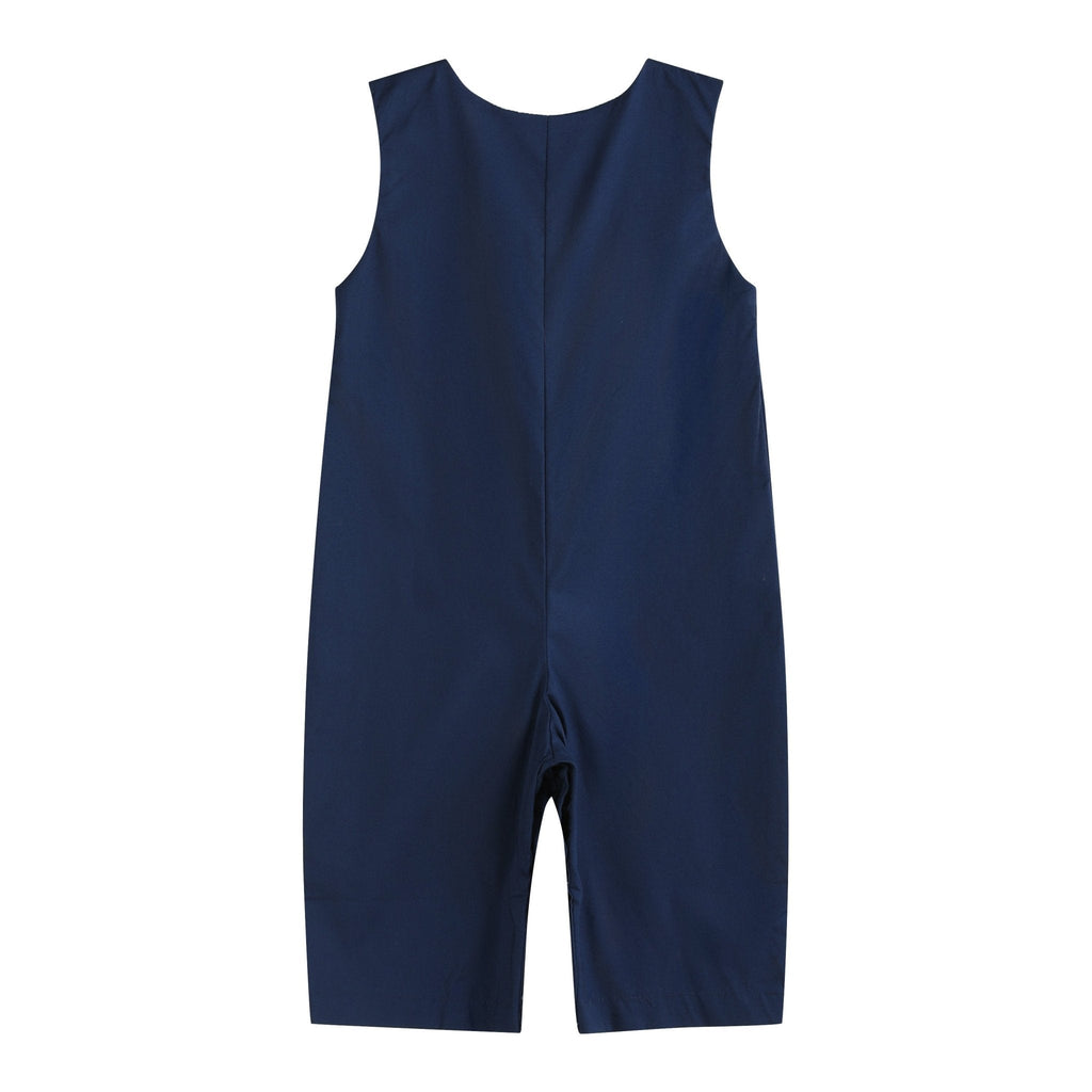 Blue Nativity Smocked Longall