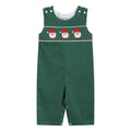 Green Corduroy Santa Smocked Longall