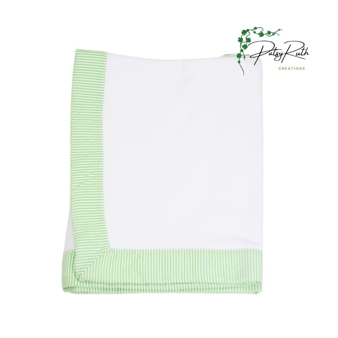 Personalized Baby Blanket with Elegant Monogram or Custom Name