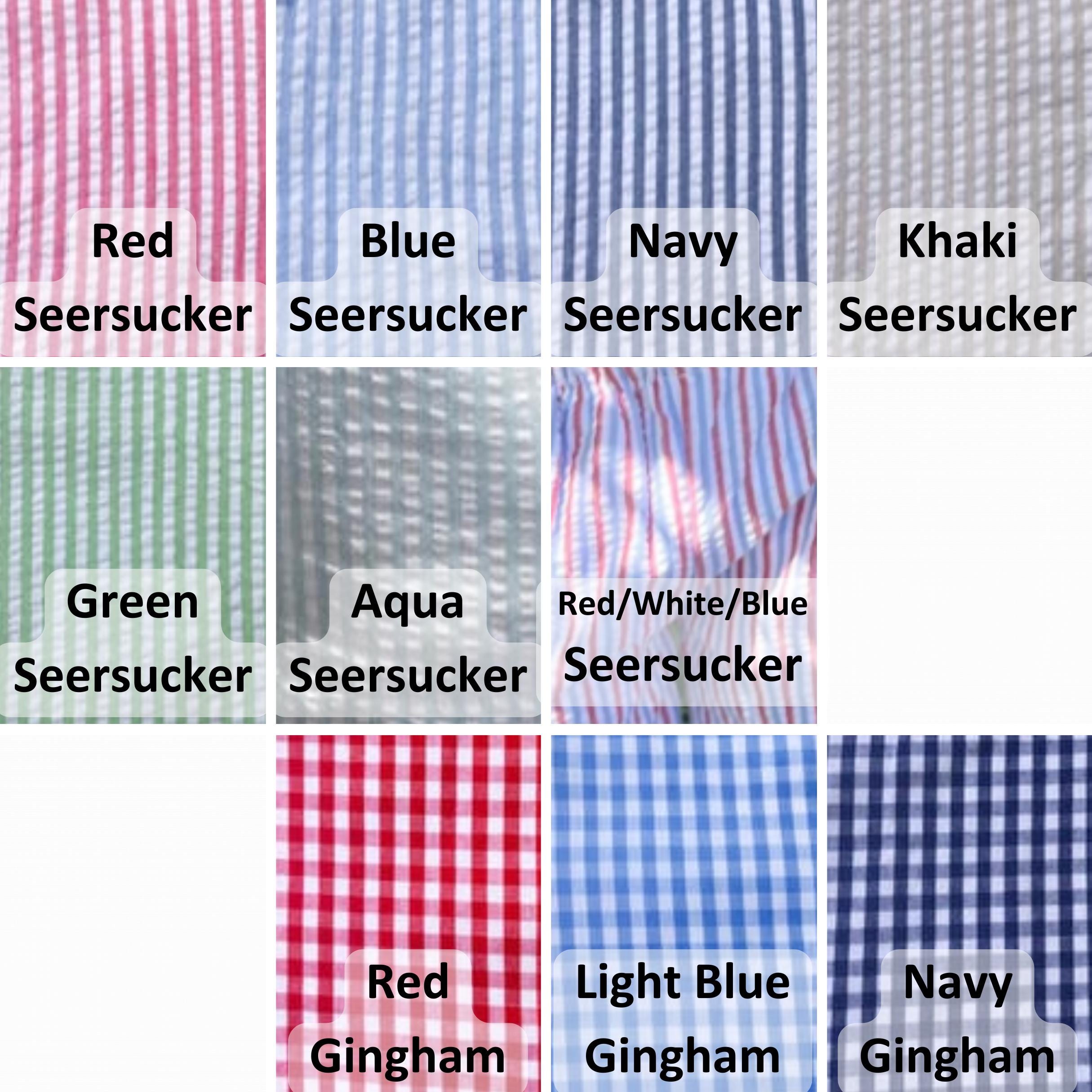 Custom Monogram Boys' Seersucker & Gingham Shorts - Personalized Kids Clothing