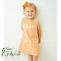 Personalized Seersucker Gingham Jumper Dress For Baby- Monogram Name Outfit