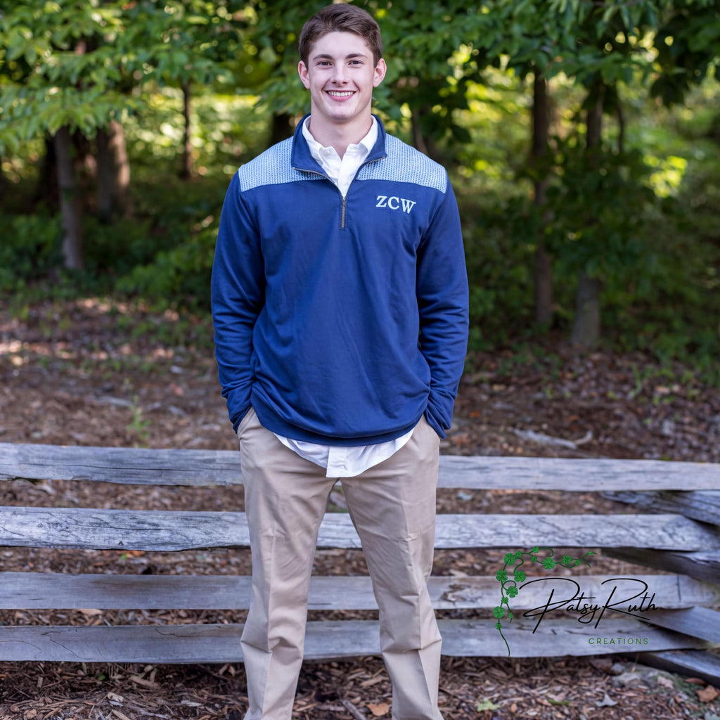 Customized Pullover with Gingham Accents