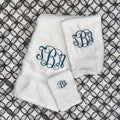 Luxury Monogram Bath Towel Set - Customizable 3-Piece Towel Collection