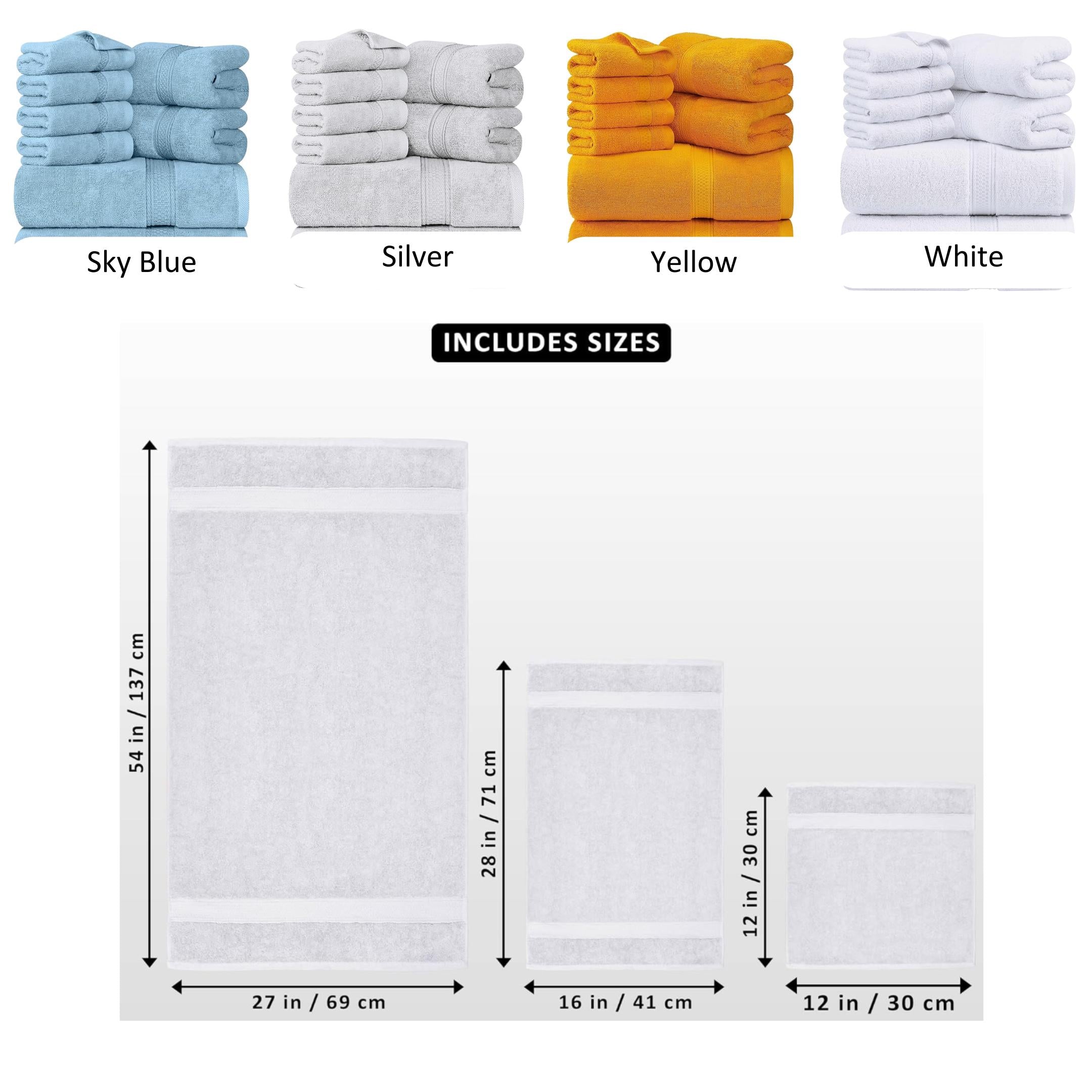 Luxury Monogram Bath Towel Set - Customizable 3-Piece Towel Collection