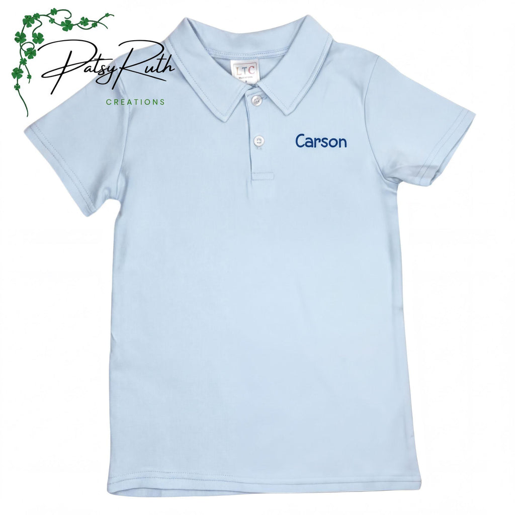 Custom Monogram Polo Shirt For Boys - Classic Personalized Top