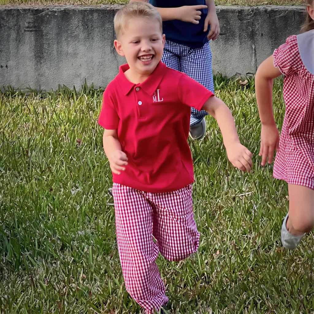 Custom Monogram Polo Shirt For Boys - Classic Personalized Top