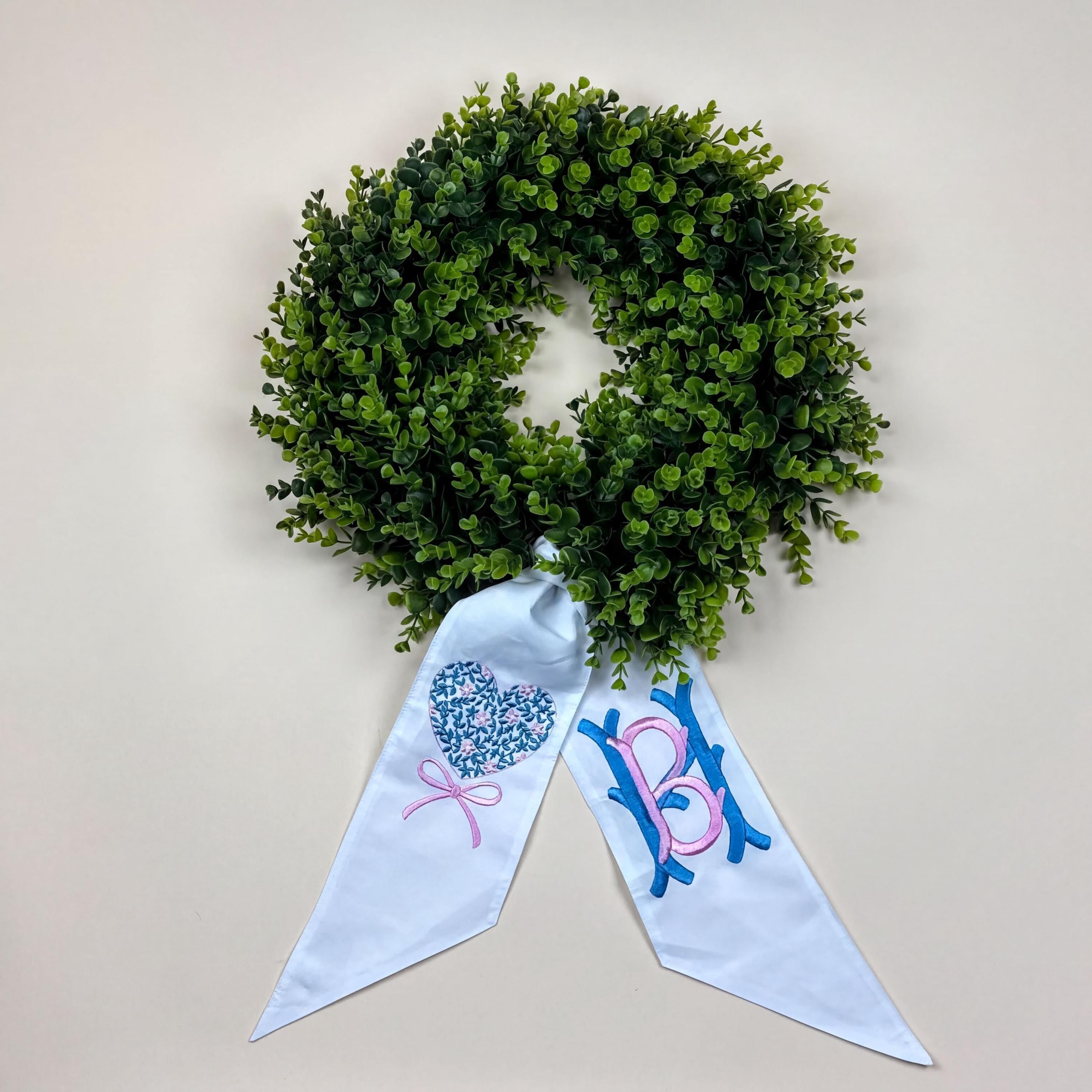 Personalized Wreath Sash for Front Door