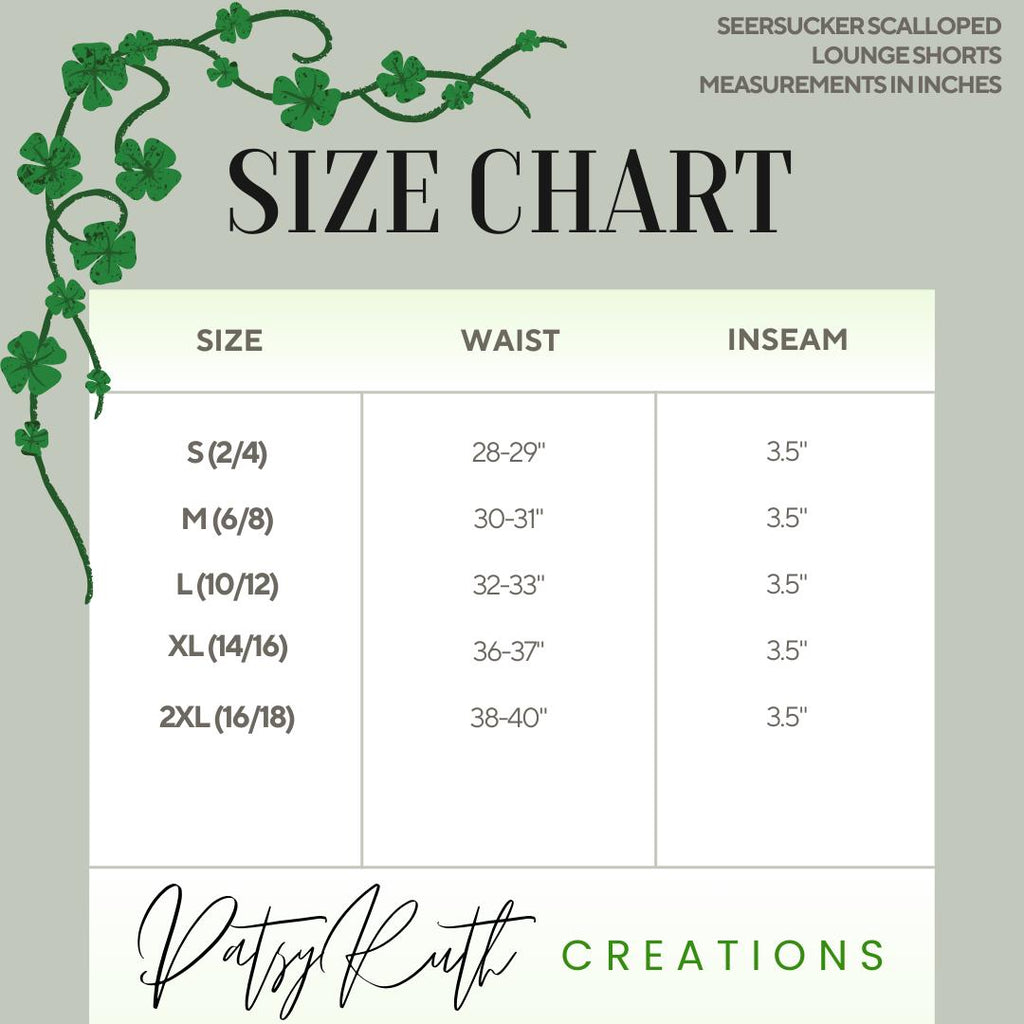 Personalized Seersucker Sleep Shorts  Straight Leg Monogram Pajamas