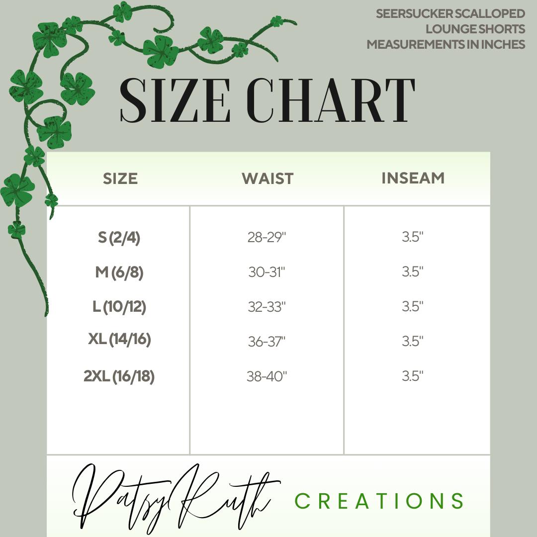 Personalized Seersucker Sleep Shorts  Straight Leg Monogram Pajamas