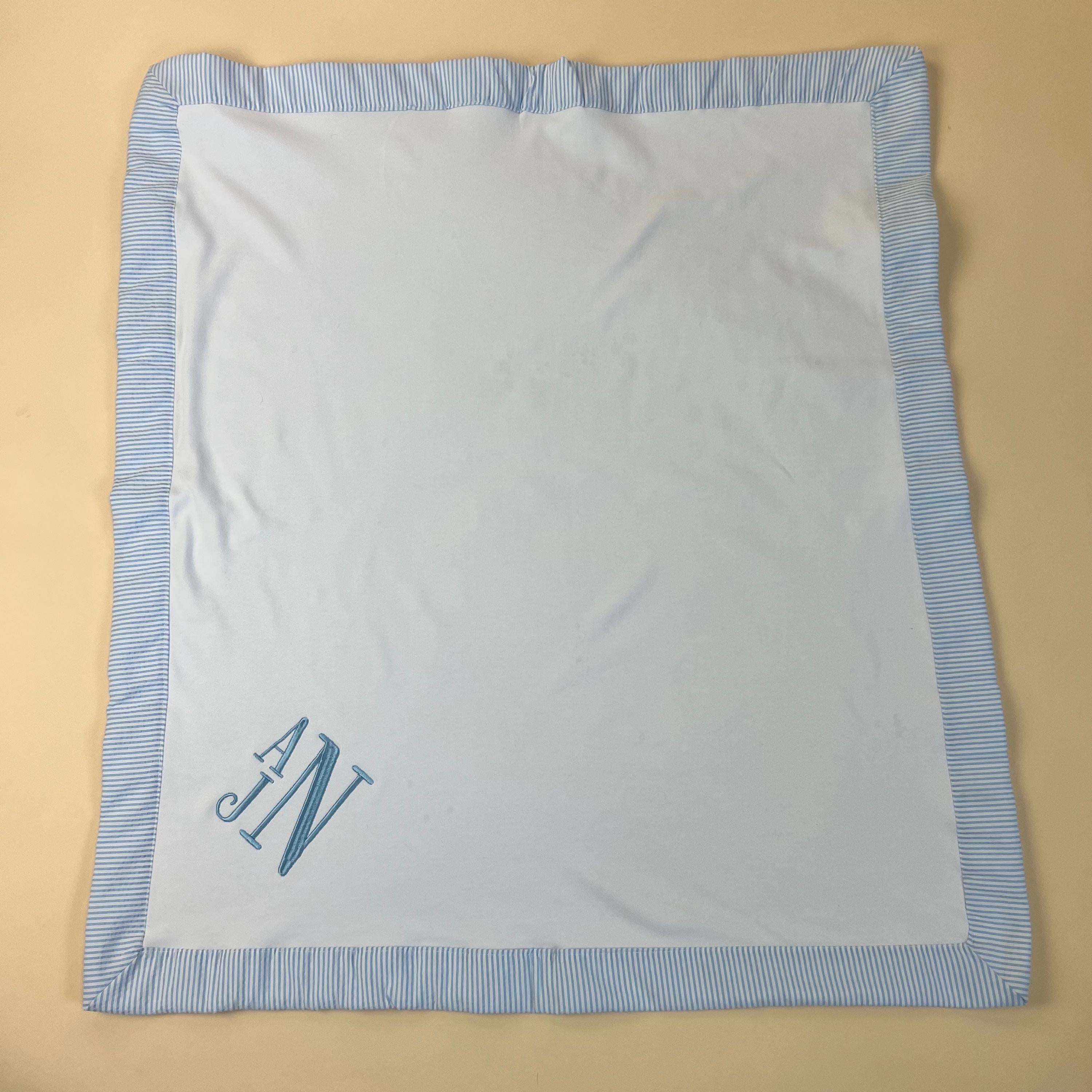 Personalized Baby Blanket with Elegant Monogram or Custom Name