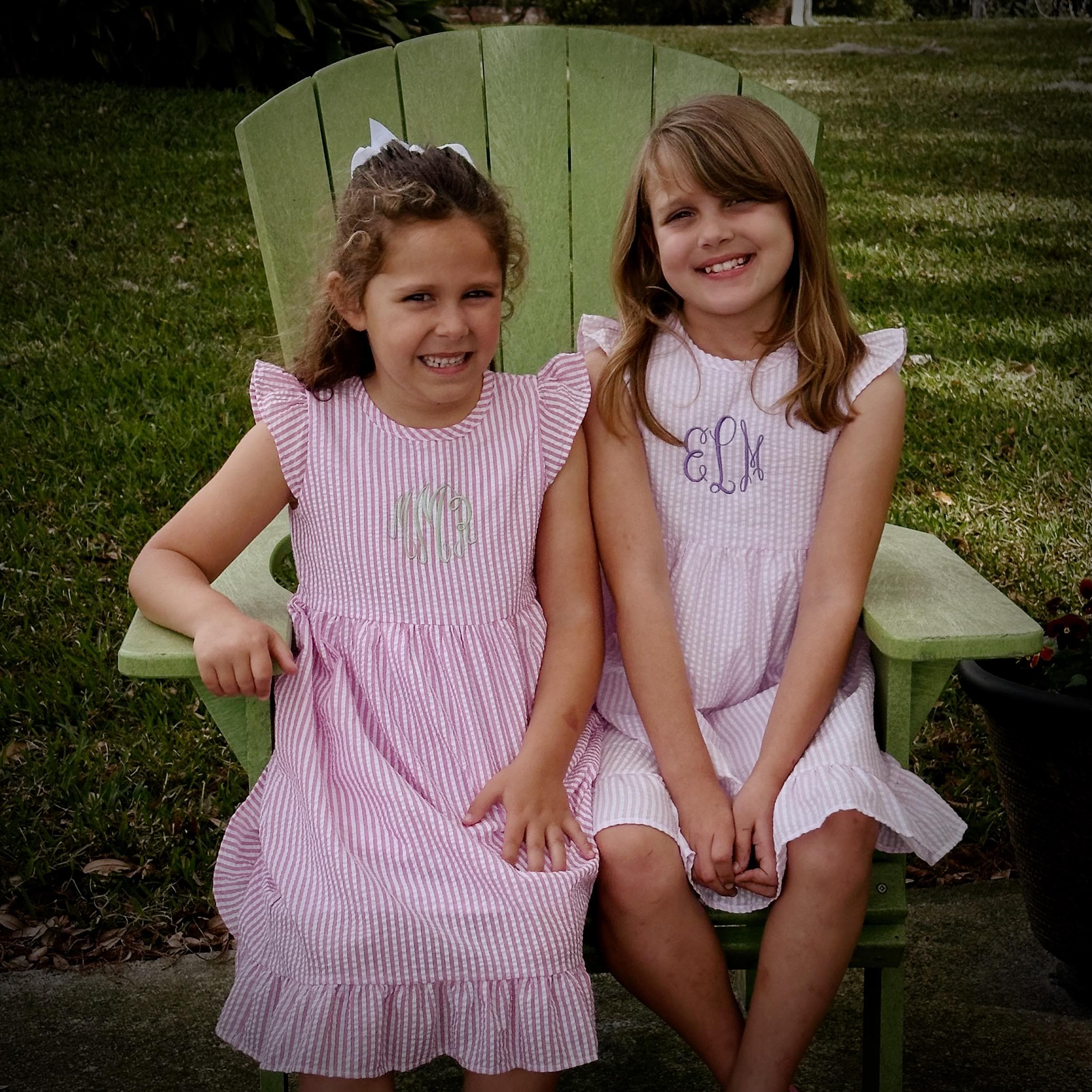 Toddler Girls' Custom Name Seersucker Sundress | Monogram Summer Dress