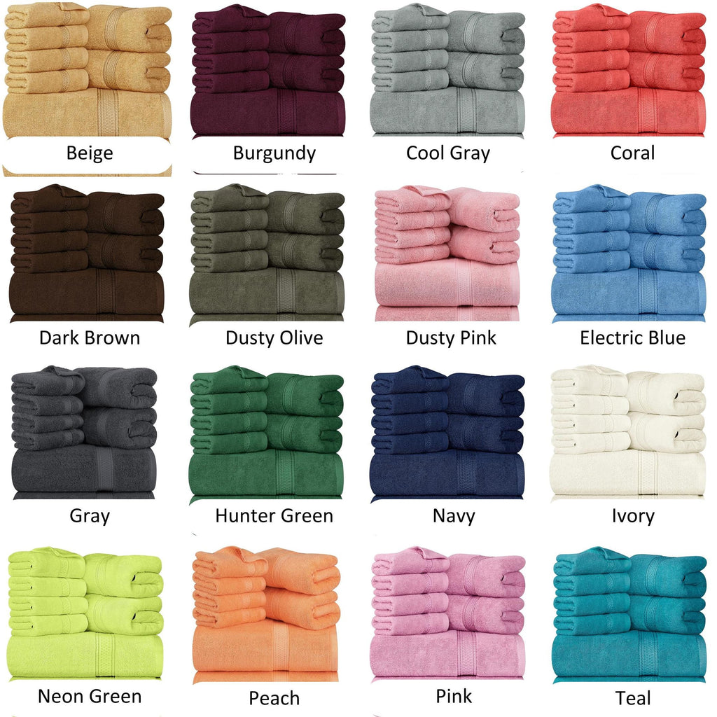 Luxury Monogram Bath Towel Set - Customizable 3-Piece Towel Collection