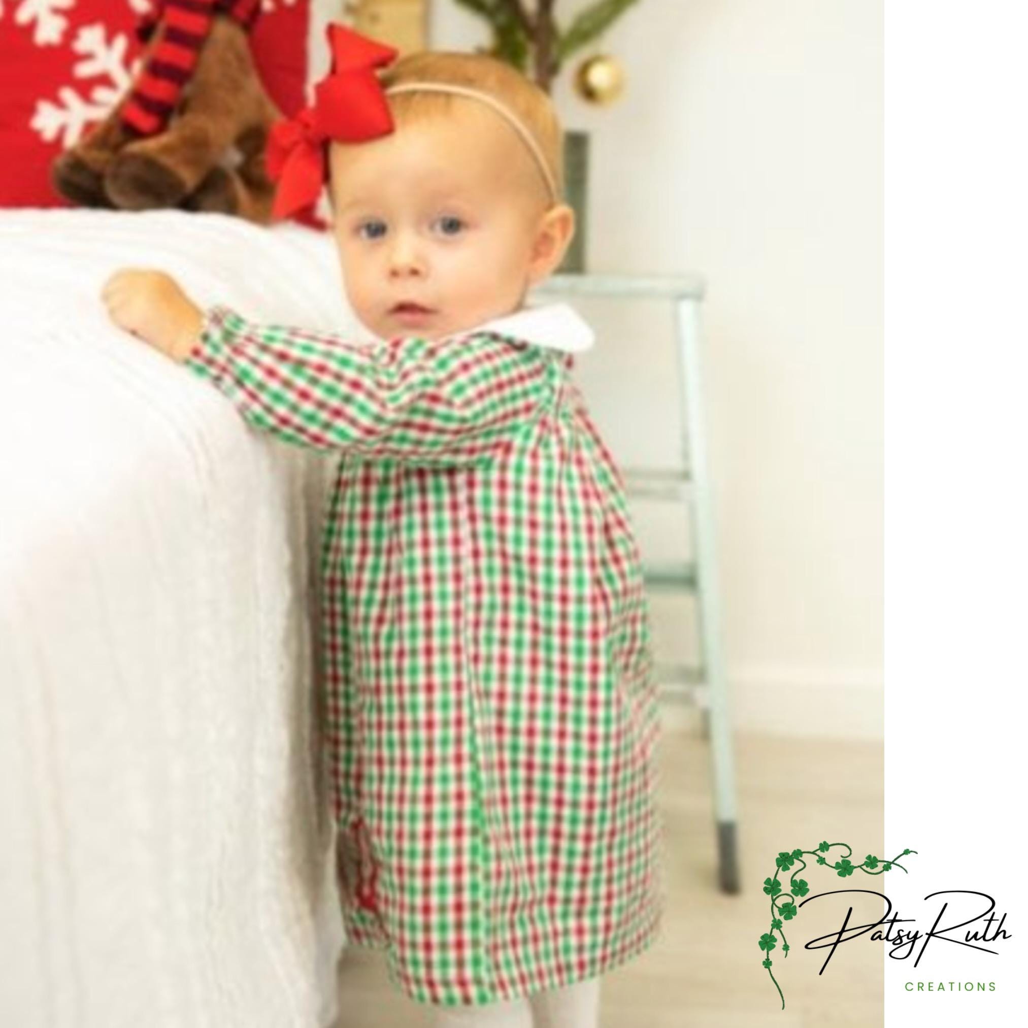 Personalized Kids Holiday Bishop Dress