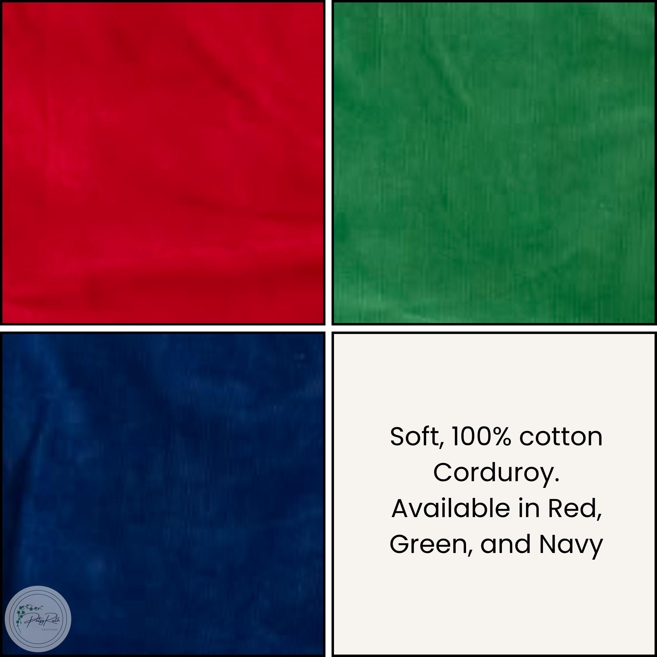 Corduroy Boys Jon Jon: Classic Double Button Straps - 100% Cotton Fabric, Fully Lined, Snap Closure for Easy Diaper Change