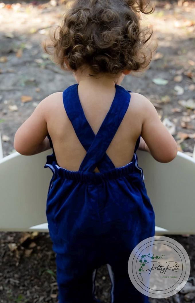 Soft Cotton Longalls Personalized Little Girl Ruffle Longalls: Holiday Style, Gingham & Corduroy
