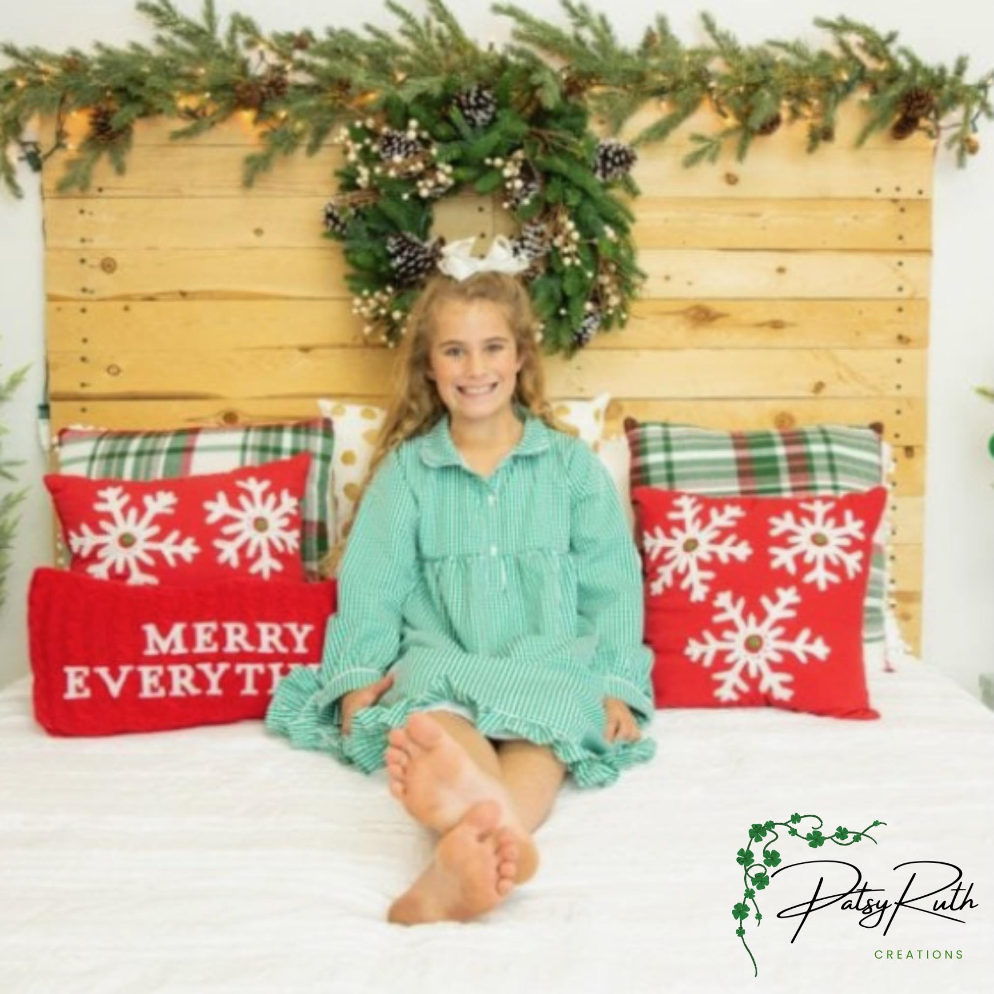 Children's Monogrammed Christmas Lounge Dress