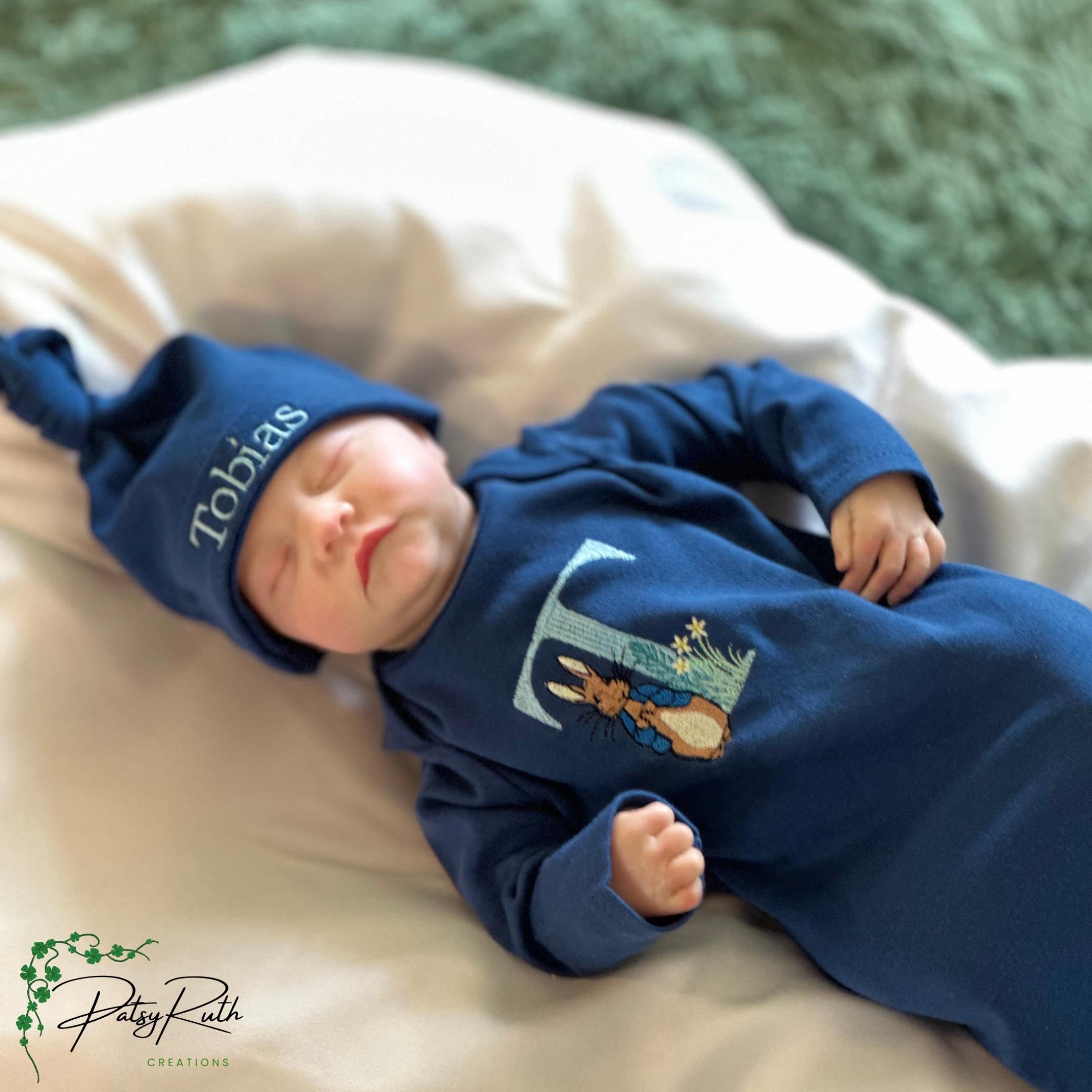 Monogrammed Infant Cotton Hat