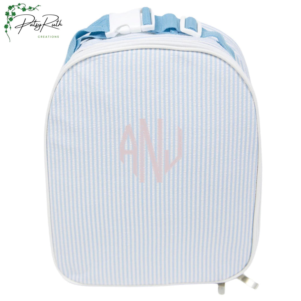 Personalized Seersucker Insulated Lunchbox