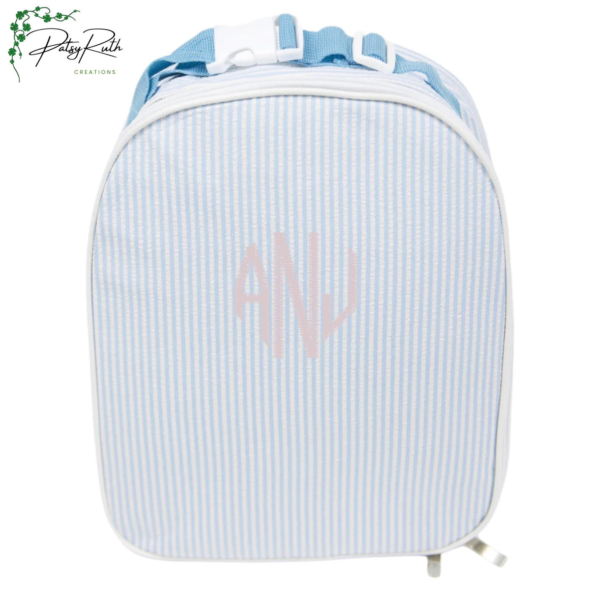 Personalized Seersucker Insulated Lunchbox