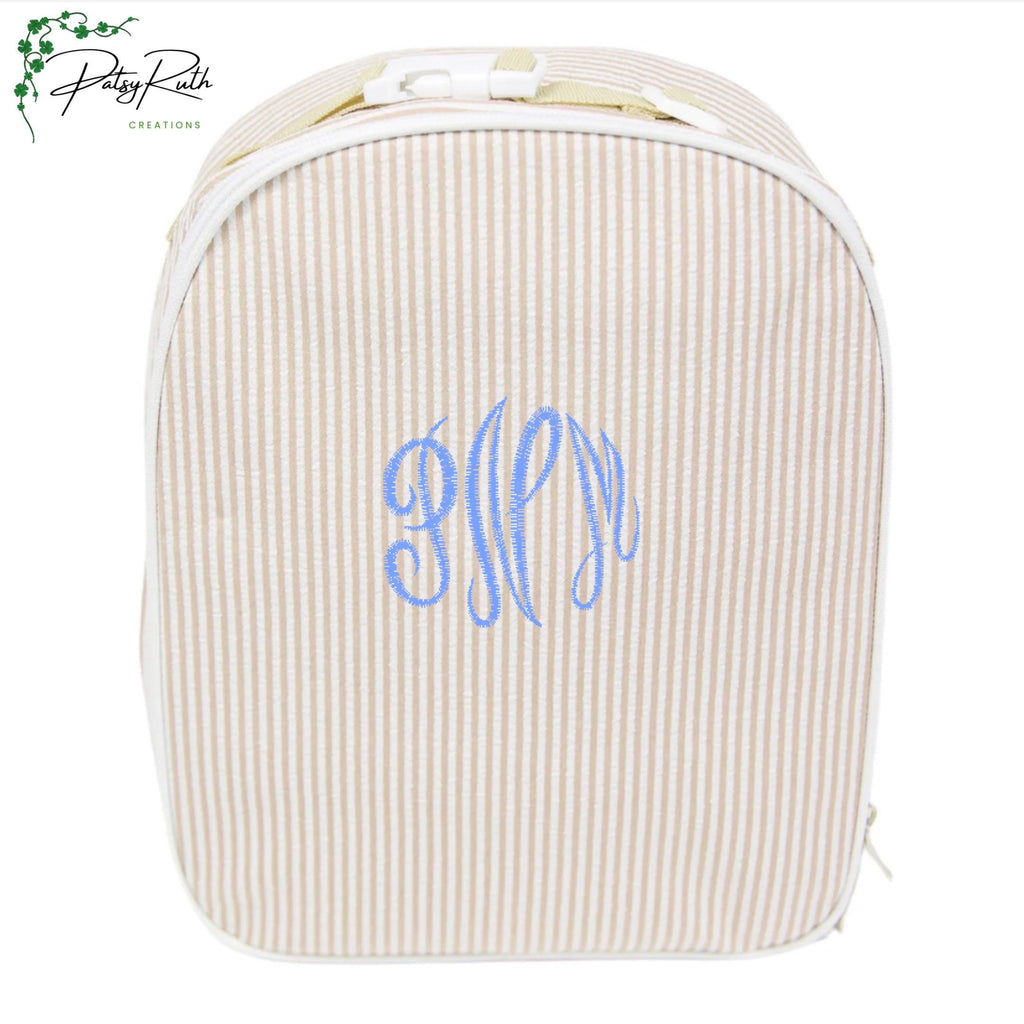 Personalized Seersucker Insulated Lunchbox