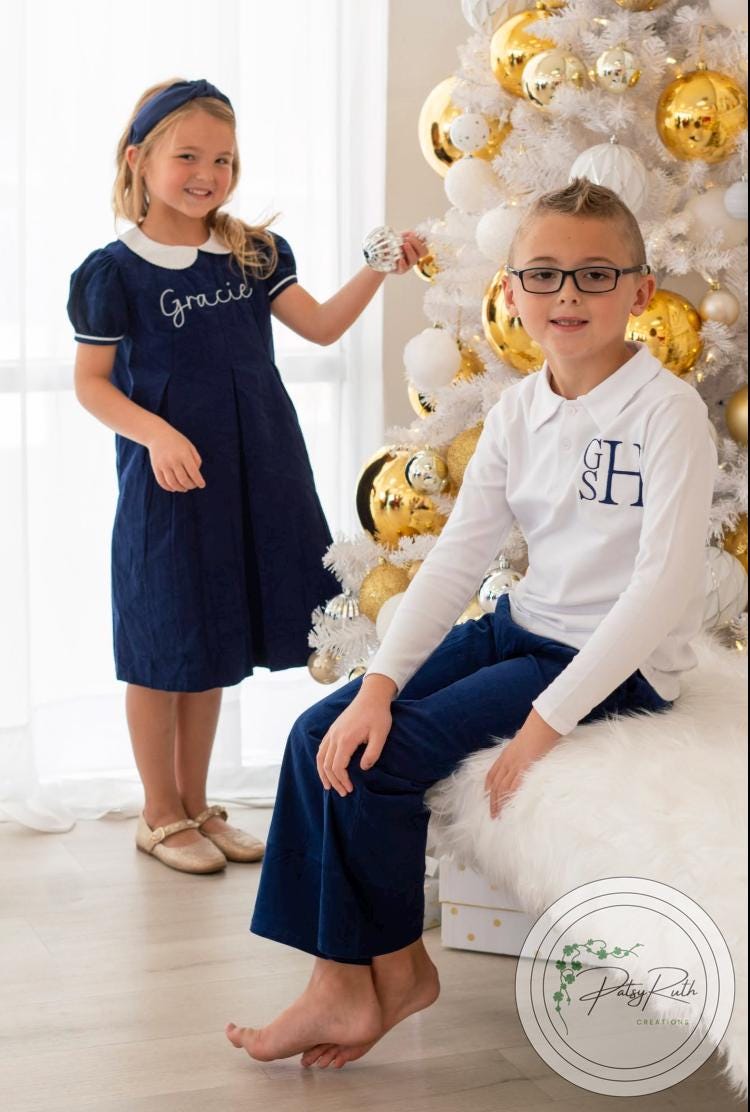 Boys Holiday Cotton Pants: Corduroy & Gingham Pattern, Fully Lined, Pockets | Soft Fabric, Comfortable Fit