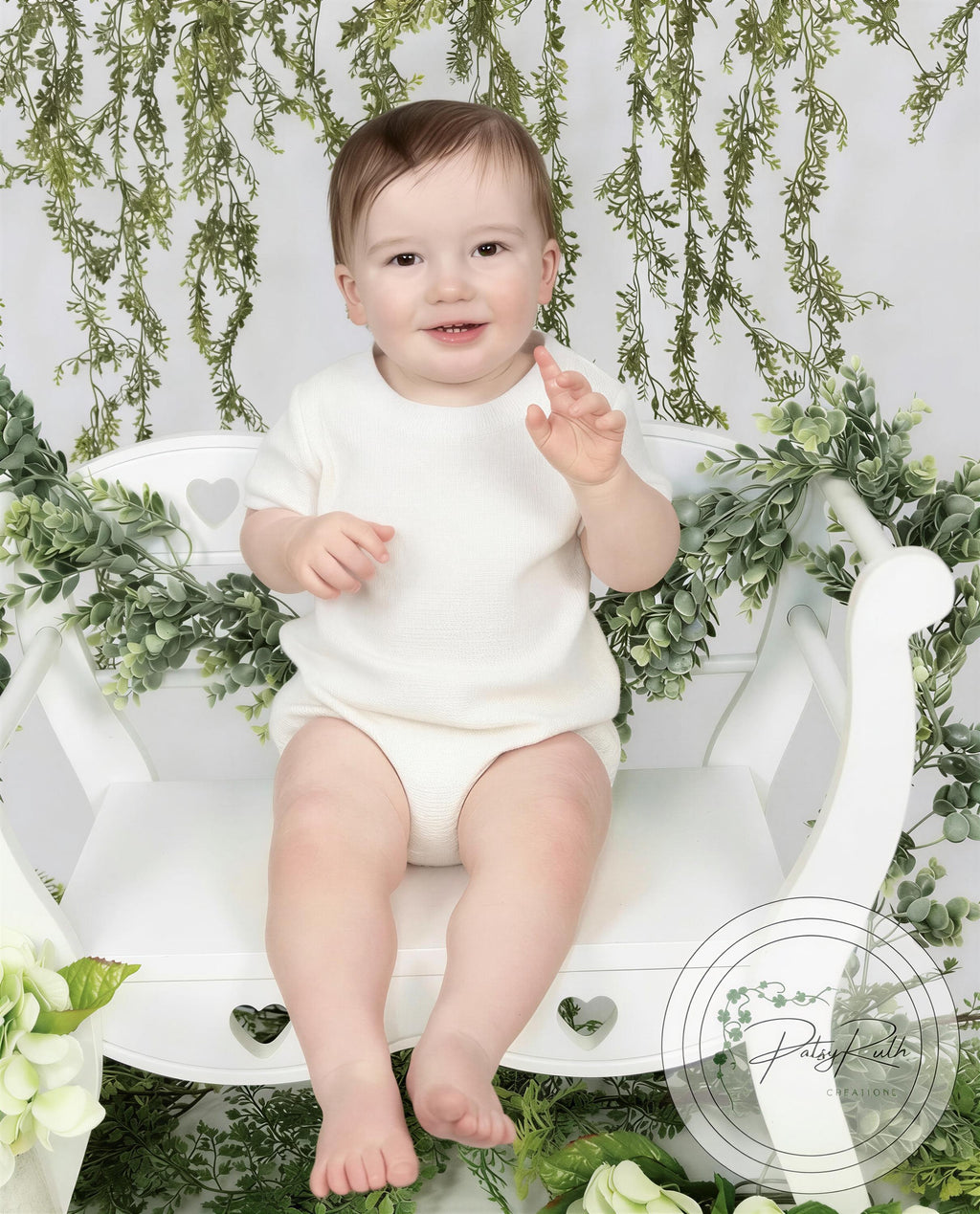 Baby White Cotton Bodysuits: Personalized Embroidered Apparel, Soft Fabric