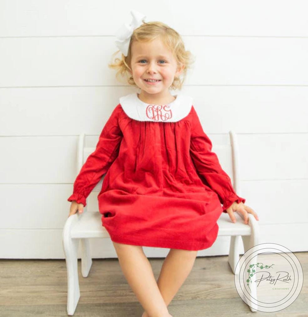 Personalized Kids Holiday Bishop Dress