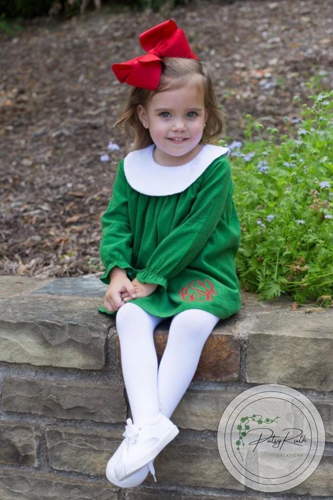 Personalized Kids Holiday Bishop Dress