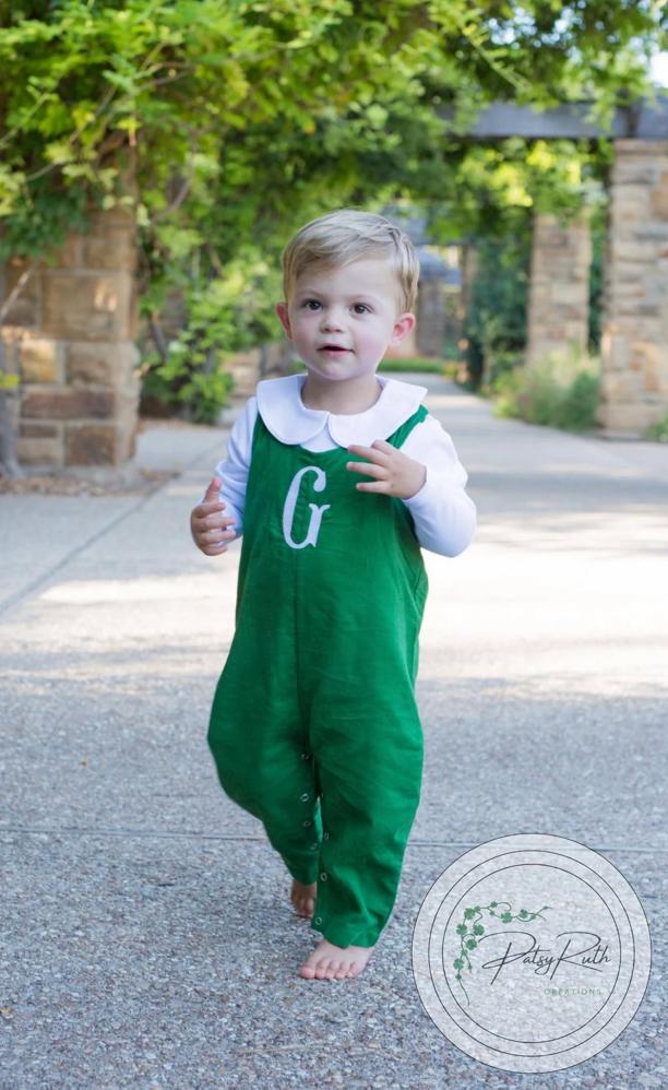 Soft Cotton Longalls Personalized Little Boy Longalls: Holiday Style, Gingham & Corduroy