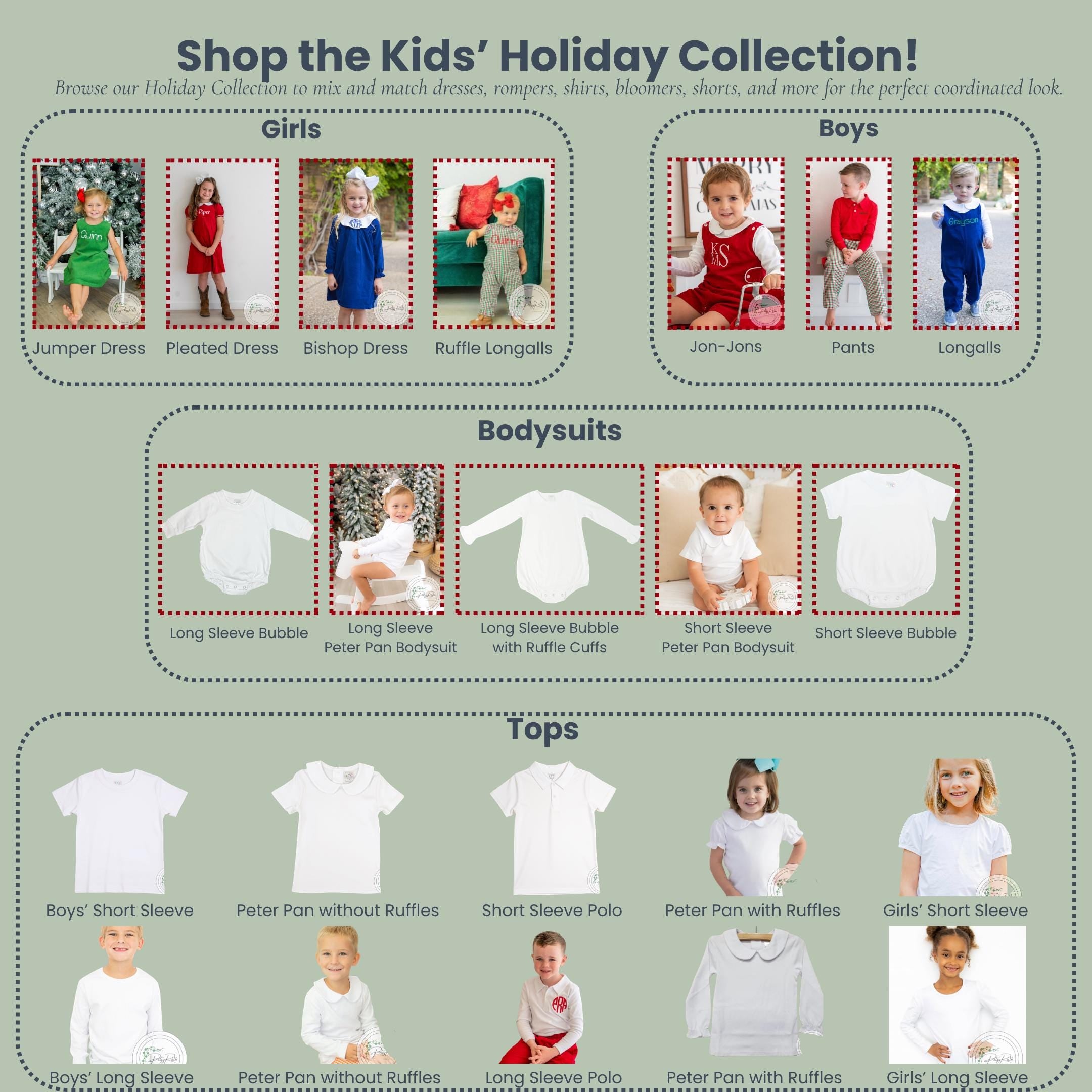 Soft Cotton Longalls Personalized Little Boy Longalls: Holiday Style, Gingham & Corduroy