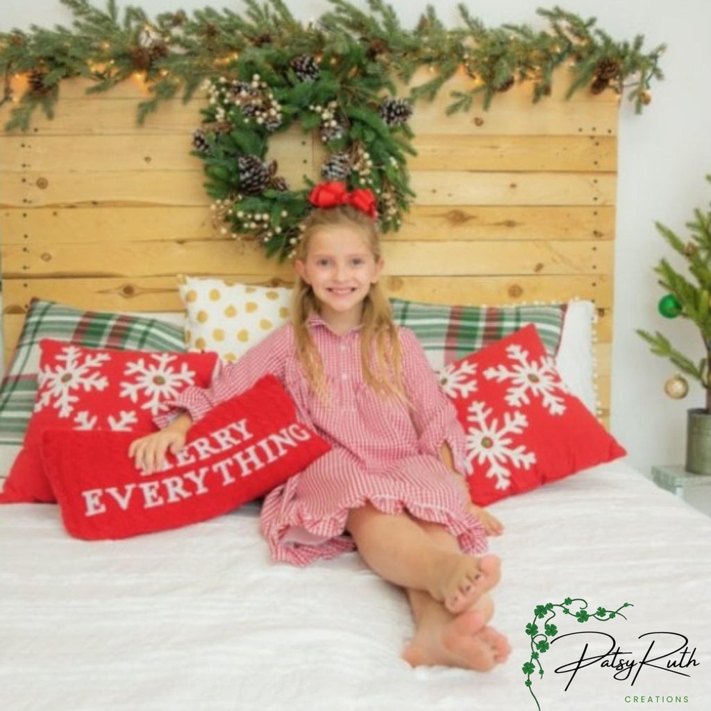 Children's Monogrammed Christmas Lounge Dress