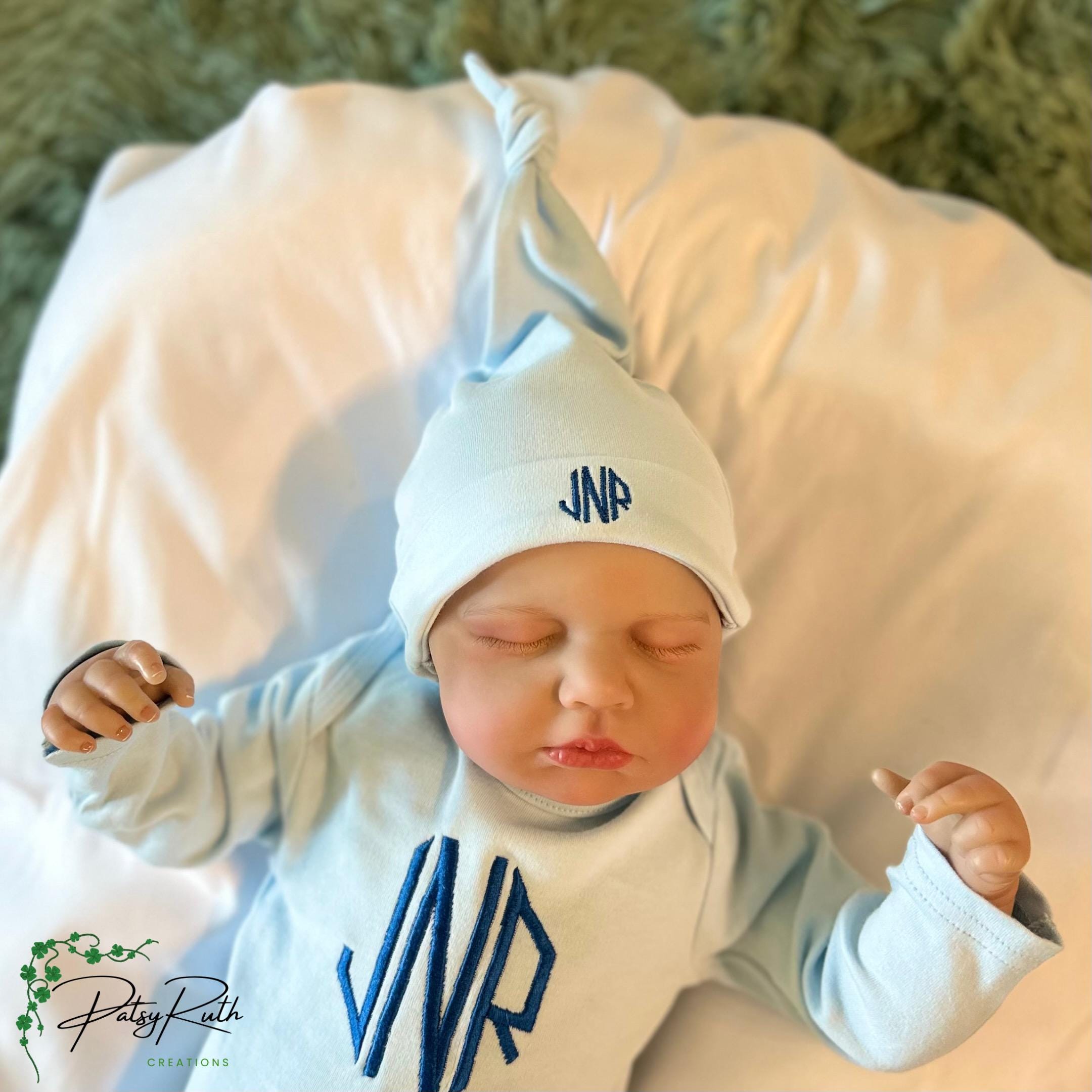 Monogrammed Infant Cotton Hat