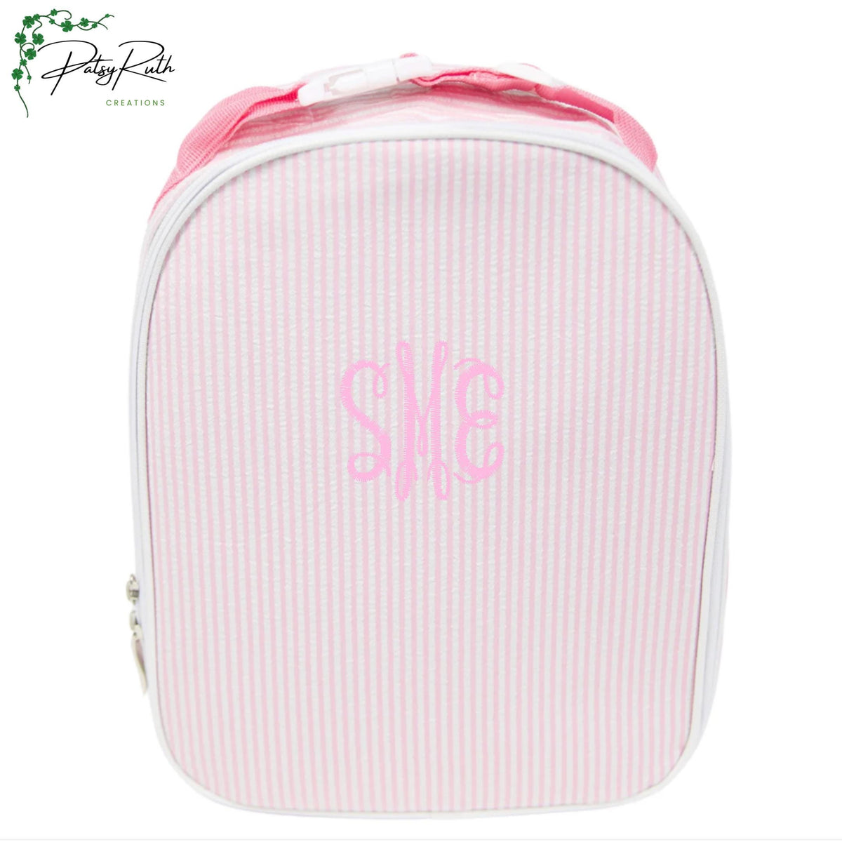 Personalized Seersucker Insulated Lunchbox