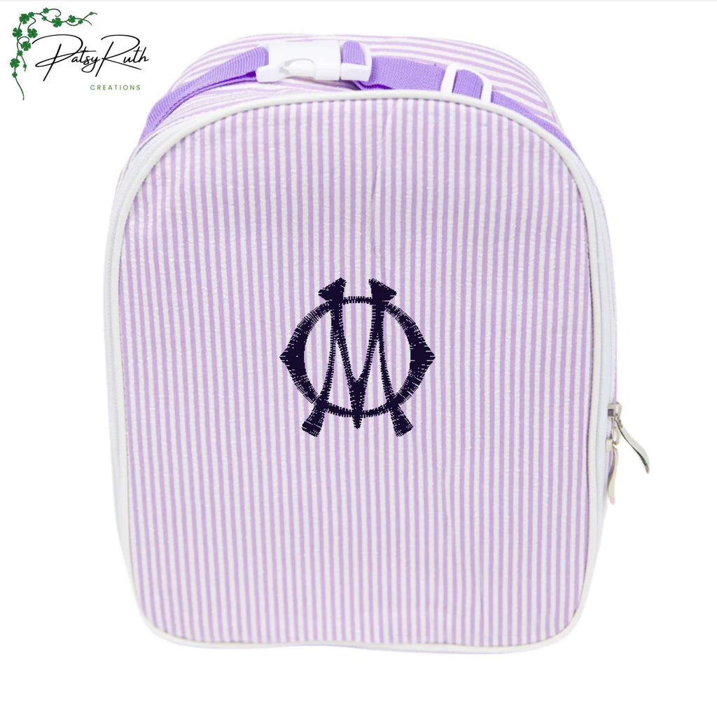 Personalized Seersucker Insulated Lunchbox