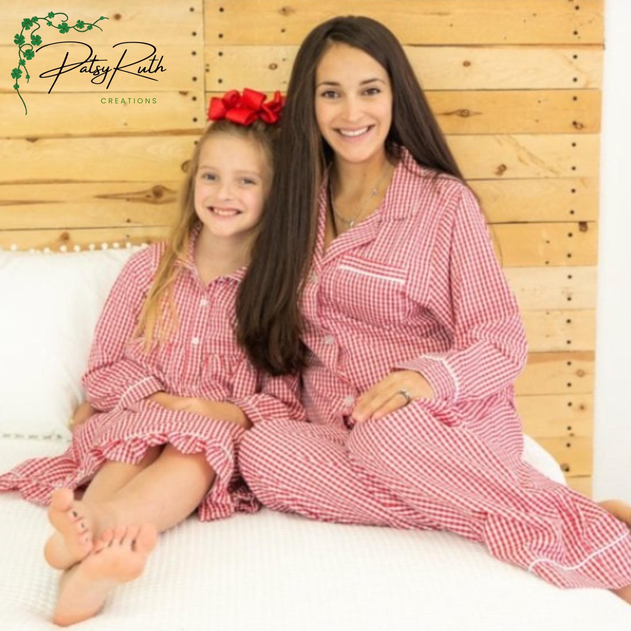 Monogrammed Christmas Pajamas for Adults