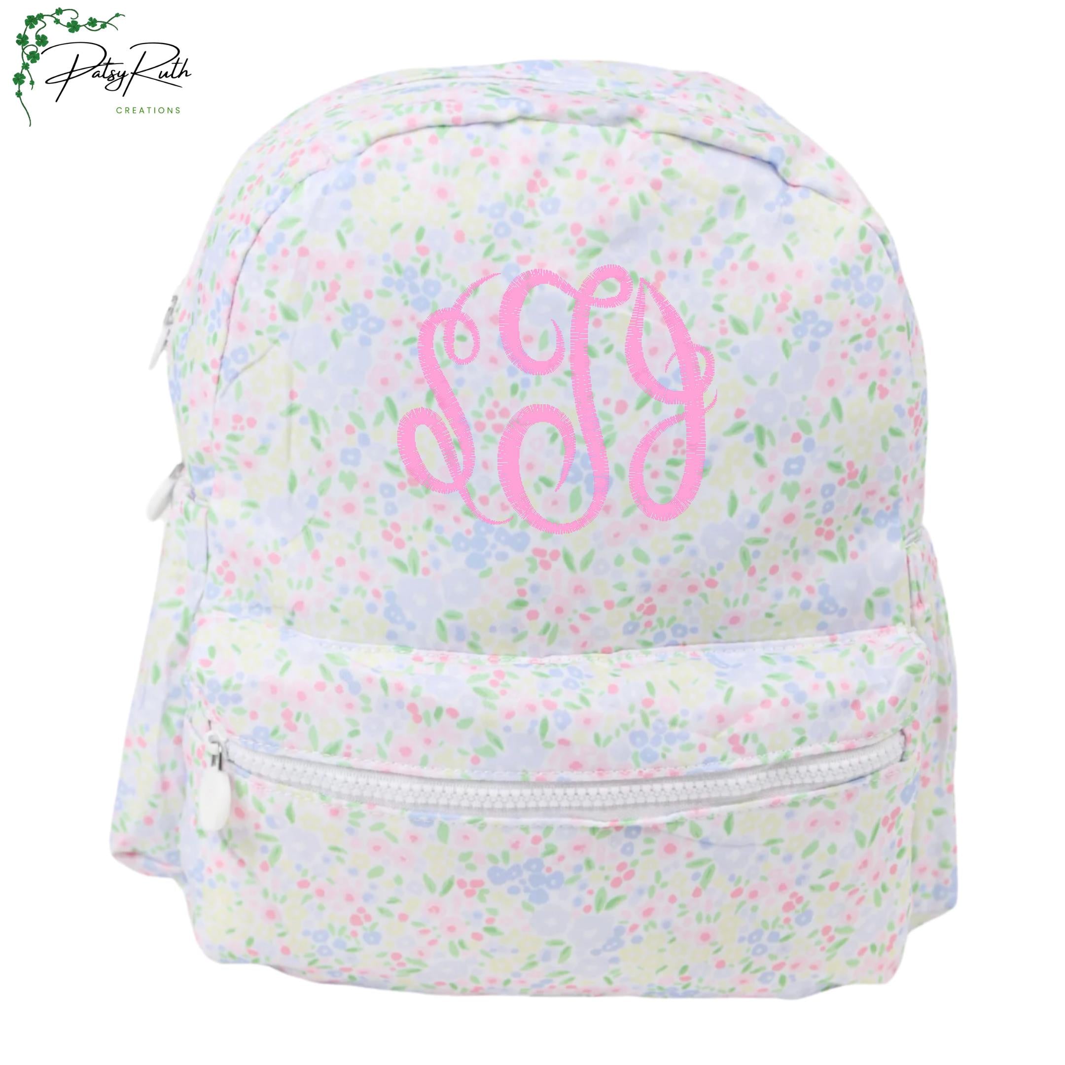 Personalized Toddler-Size Nylon Backpack | Fun Prints, Interior Pocket, Side Pockets