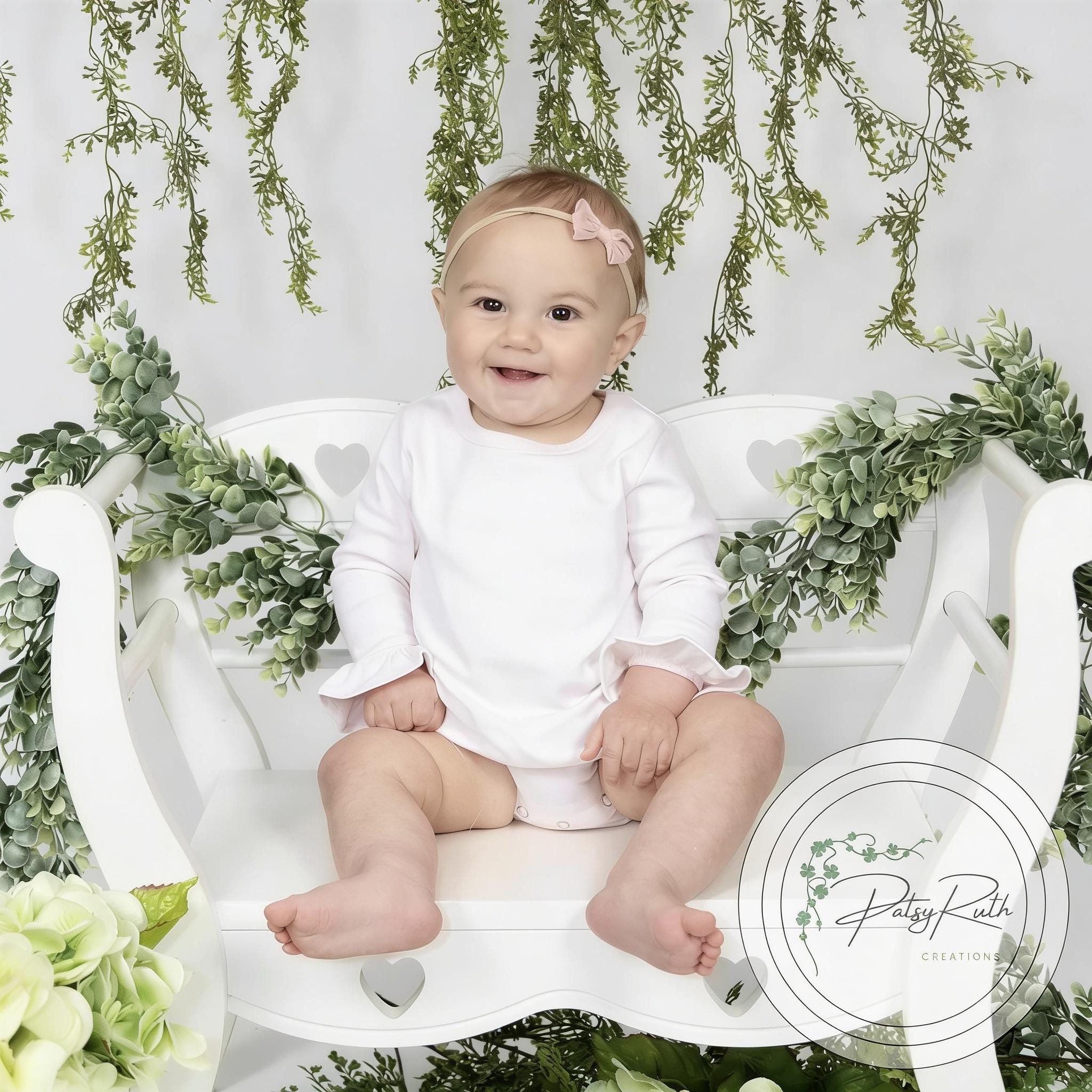 Baby White Cotton Bodysuits: Personalized Embroidered Apparel, Soft Fabric