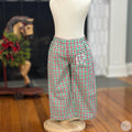Boys Holiday Cotton Pants: Corduroy & Gingham Pattern, Fully Lined, Pockets | Soft Fabric, Comfortable Fit
