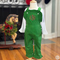 Soft Cotton Longalls Personalized Little Girl Ruffle Longalls: Holiday Style, Gingham & Corduroy