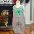 Soft Cotton Longalls Personalized Little Boy Longalls: Holiday Style, Gingham & Corduroy