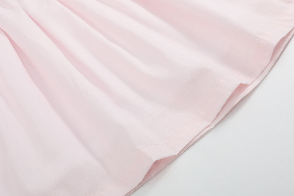 Pink Petal Collared Smocked Dress
