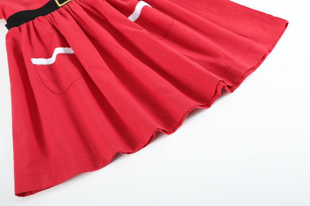 Red Santa Dress with Black Sash
