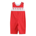 Red Santa Smocked Longall