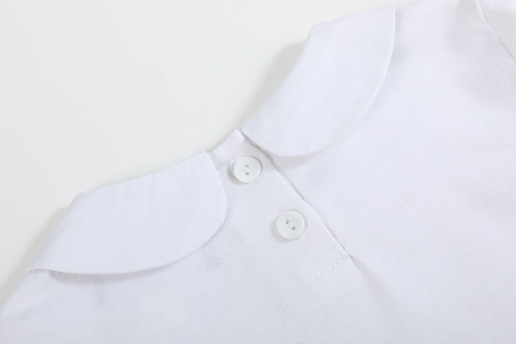 White Cotton Santa Collared Shirt